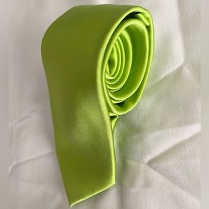 Express Design Studio Solid Neon Green Tie 2.5" Wide